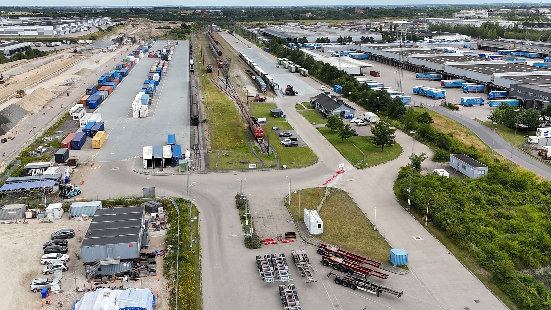 Aerial view on Høje Taastrup Terminal